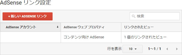 「AdSense リンク設定」完了です