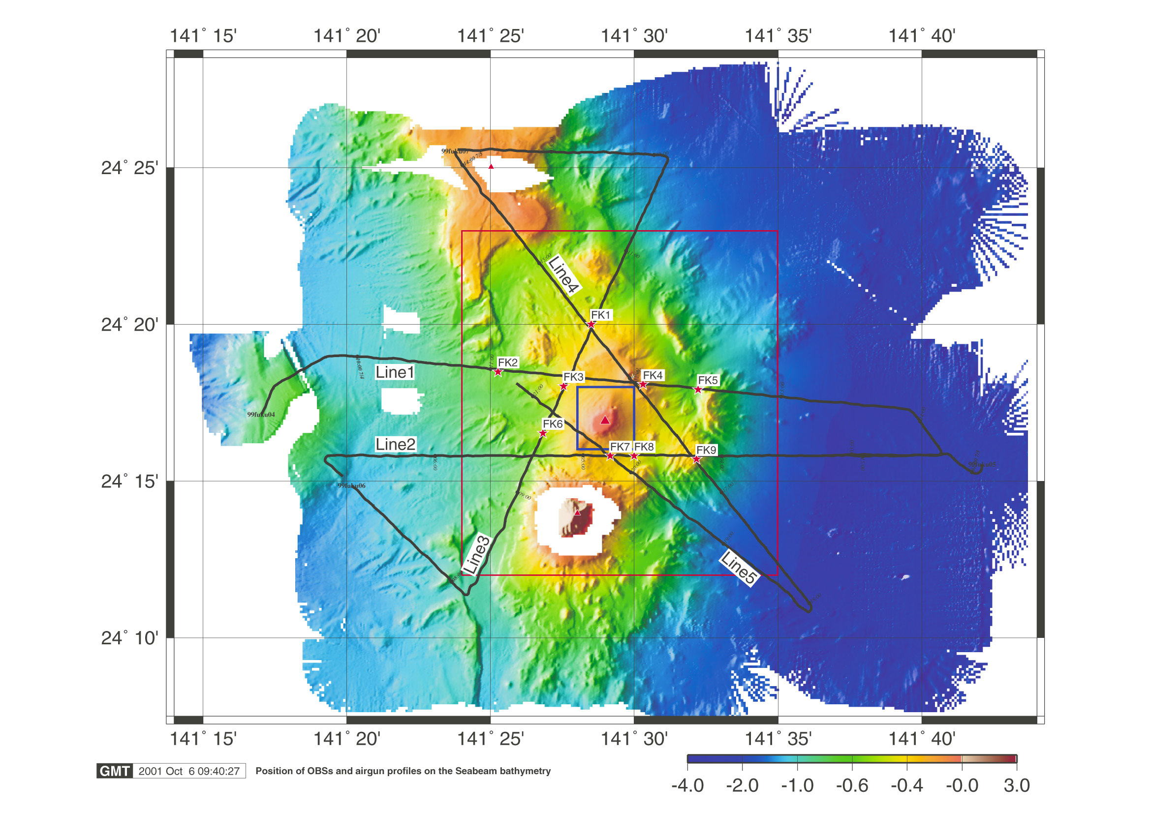地震波探査測線図