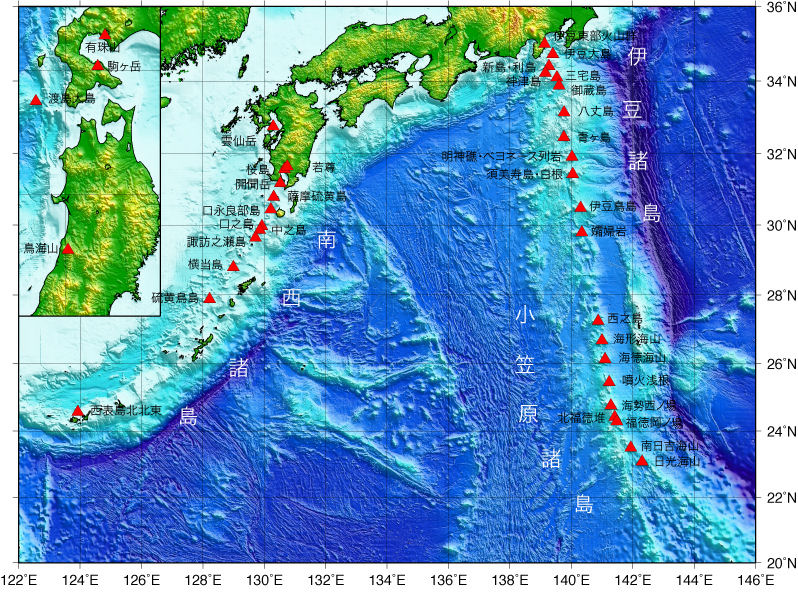 海上保安庁 海域火山データベース地図