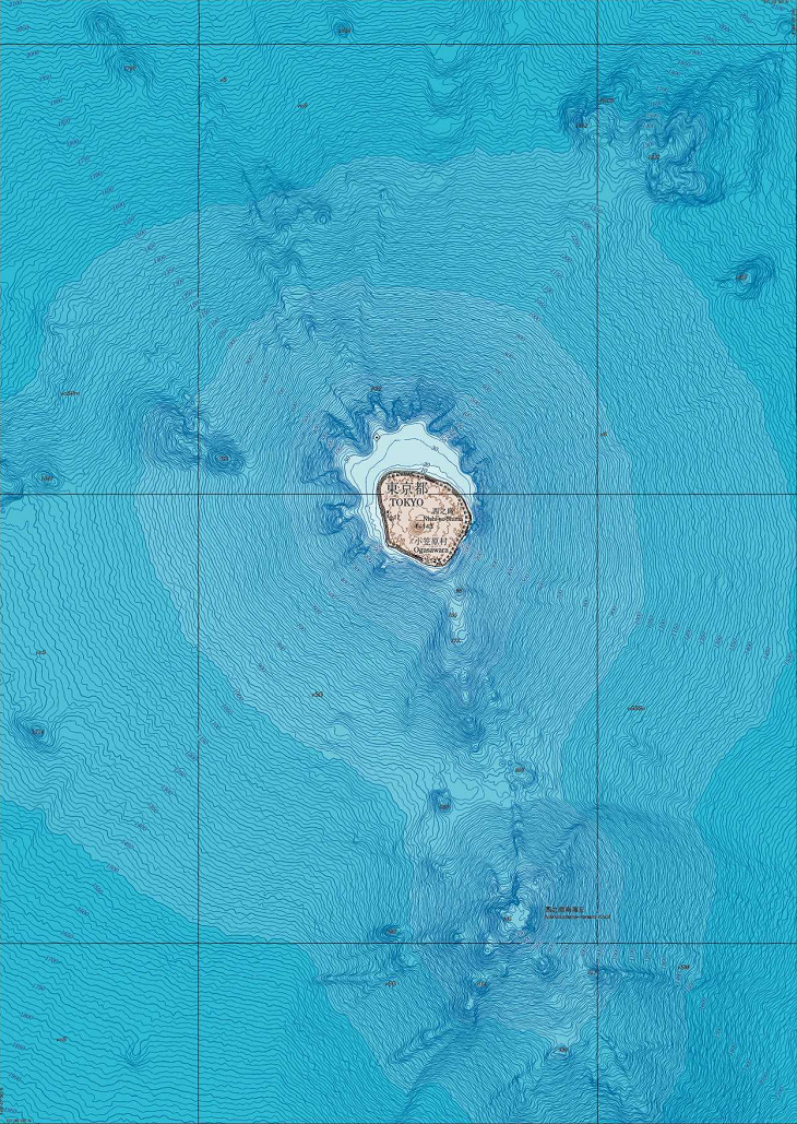西之島 海底地形図　2017年6月30日　海上保安庁