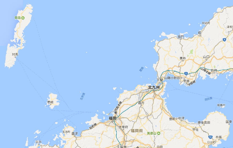 沖ノ島の地図