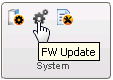リボン上の、System グループで、Firmware Updateをクリックします