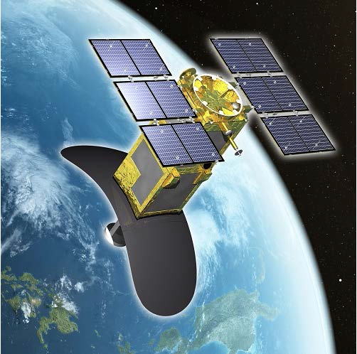 地球観測SAR衛星 （高性能小型レーダ衛星） ASNARO-2 （アスナロ2）　ASNARO-2軌道上外観図