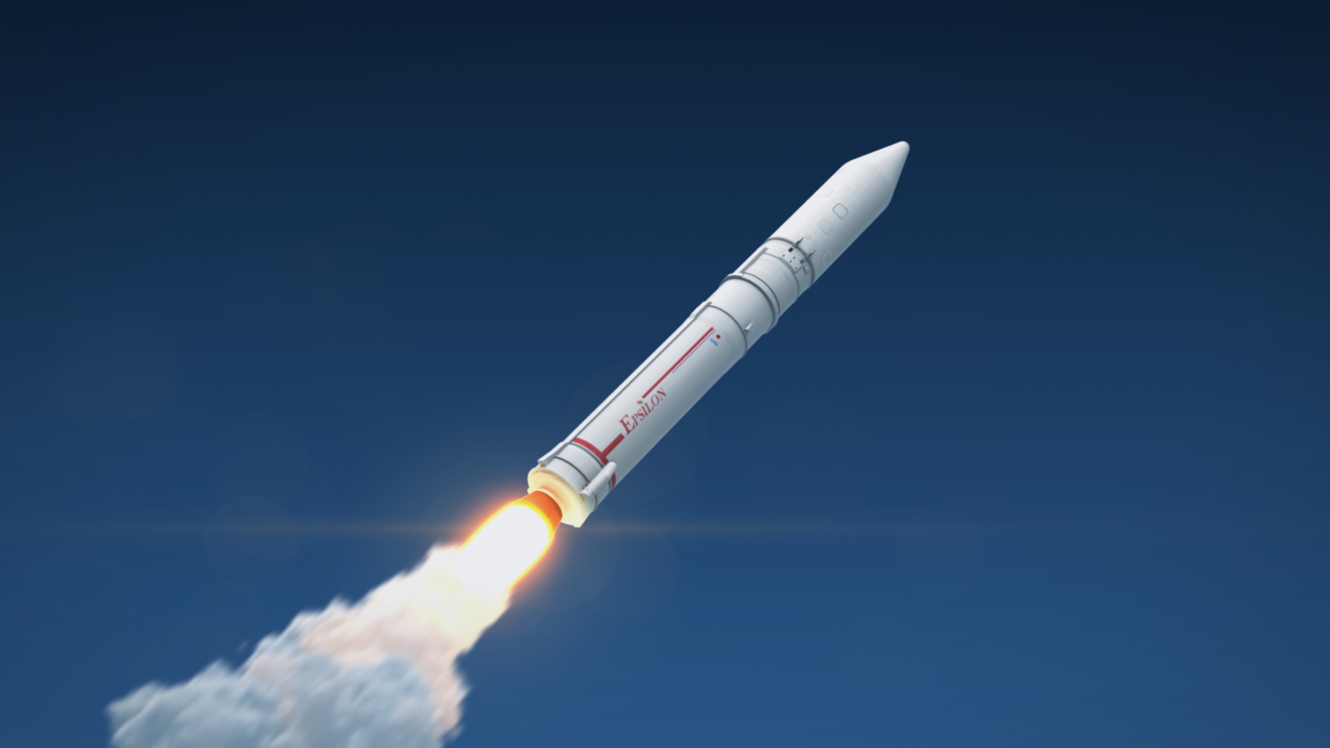 強化型イプシロンロケット飛翔イメージ画像 （CG）