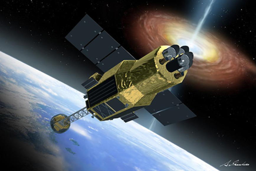 JAXA　H2Aロケット 30号機　搭載　X線天文衛星（ASTRO-H） 軌道上外観図
