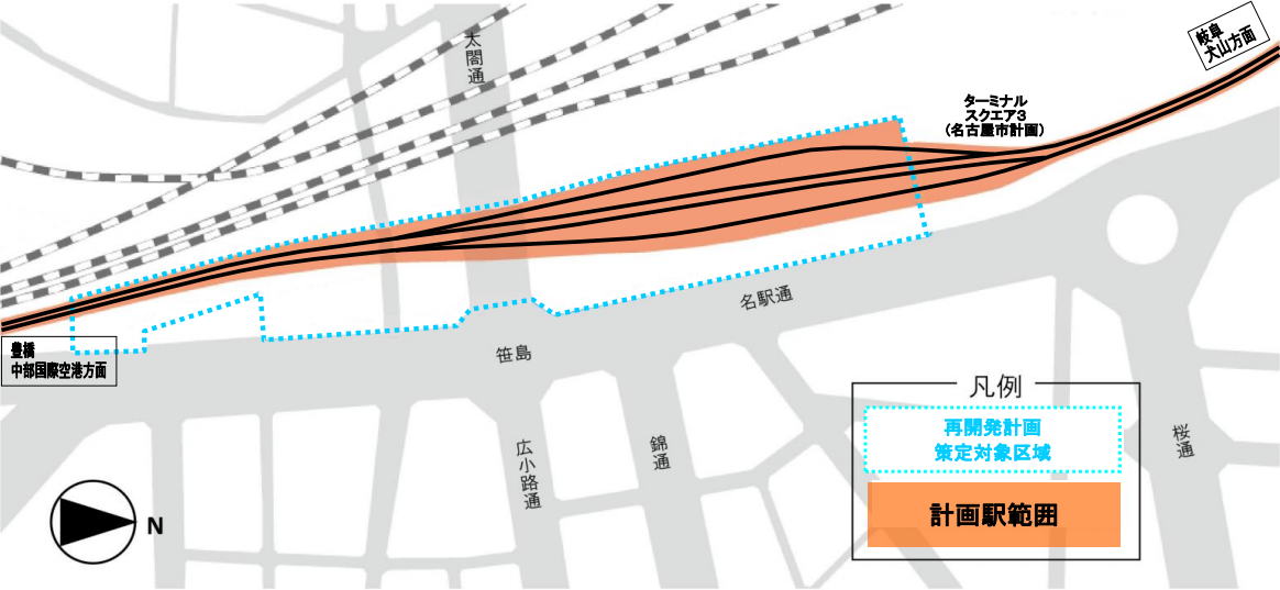 名鉄 （名古屋鉄道） 名古屋駅　拡張計画図