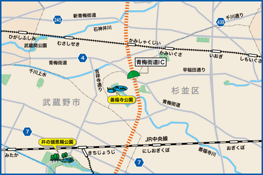 Tokyo Ring Step_外環・外かん_東京外環Webマップ　青梅街道IC