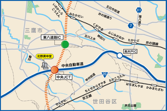 Tokyo Ring Step_外環・外かん_東京外環Webマップ　東八道路IC、中央JCT